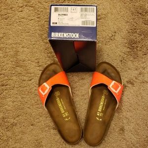 Neon Orange Birkenstocks